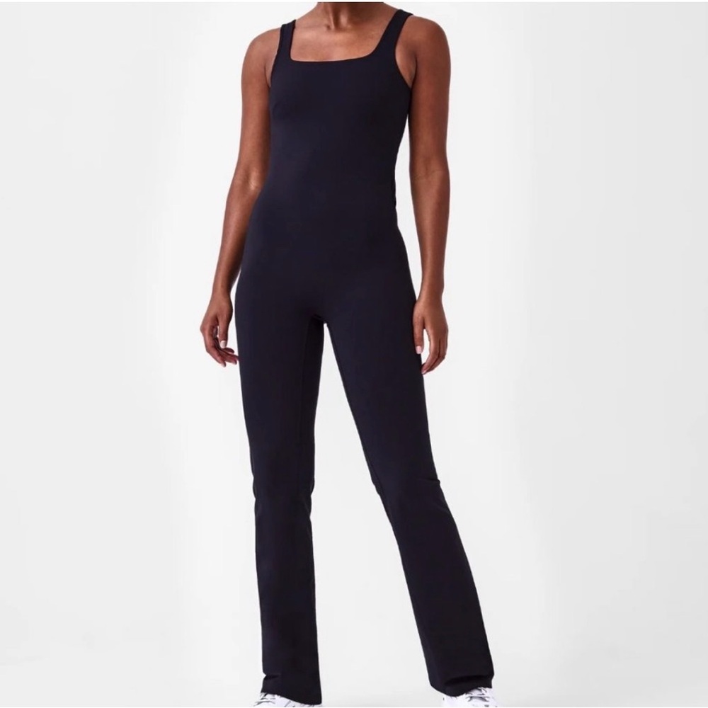 SPANX Black Square-Neck Jumpsuit